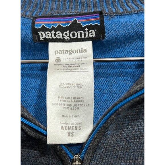 Patagonia sweater front 1/4 zipper pullover merino wool women size‎ xs - Picture 3 of 4
